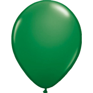 50 X DARK GREEN METALLIC BALLOONS - 30CM