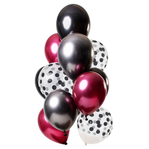 12 X DARK RICHNESS BALLOON SET - 30CM