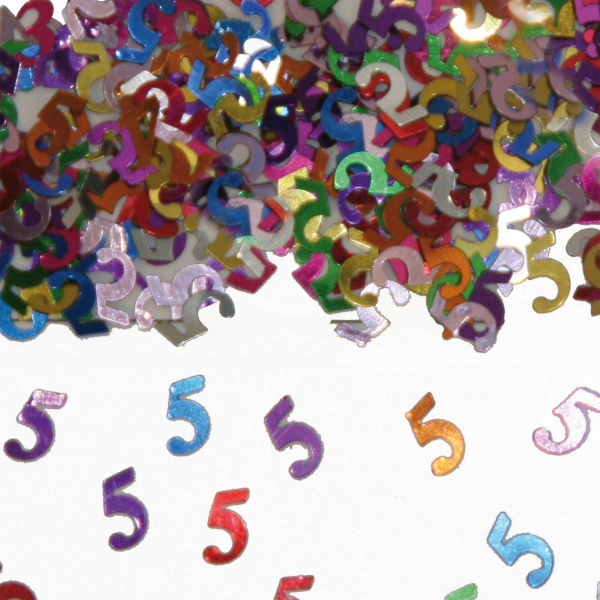 14G X NUMBER 5 TABLE CONFETTI