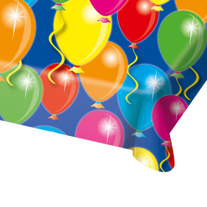 BIRTHDAY BALLOON TABLE CLOTH - 1.3M X 1.8M