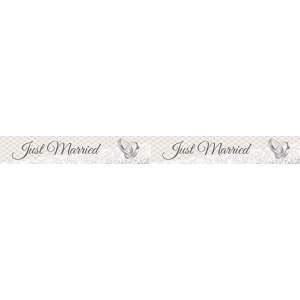 JUST MARRIED WEDDING RINGS BARRIER TAPE - 15M