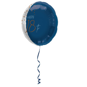 18TH BIRTHDAY TRUE BLUE FOIL BALLOON - 45CM