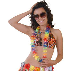 MULTICOLOURED HAWAIIAN FLOWER LEI