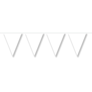 WHITE TRIANGLE BUNTING 40 FLAGS - 20M