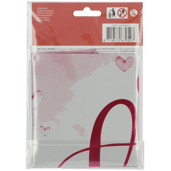 PINK 'LOVE' HEART SHAPED FOIL BALLOON - 45CM