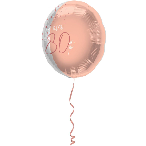 80TH BIRTHDAY LUSH BLUSH FOIL BALLOON - 45CM