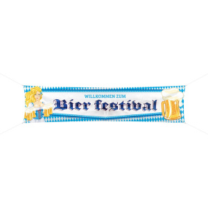 OKTOBERFEST SERVING GIRL PARTY BANNER - 1.8M X 40CM