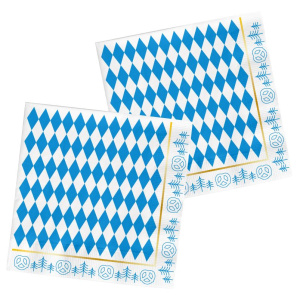 20 X OKTOBERFEST BAVARIAN NAPKINS - 33CM