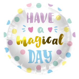 POLKADOT 'HAVE A MAGICAL DAY' FOIL BALLOON - 45CM