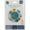 GOLD & TEAL 'HAPPY BIRTHDAY' FOIL BALLOON - 45CM
