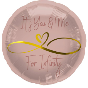 PINK 'IT'S YOU & ME FOR INFINITY' FOIL BALLOON - 45CM