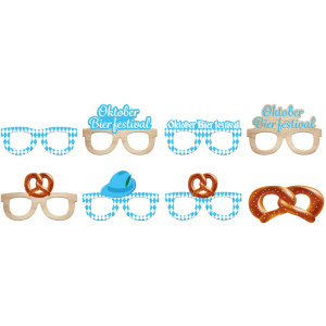 8 X OKTOBERFEST CARD GLASSES