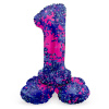NUMBER 1 PAINT SPLASH FOIL BALLOON & BASE - 72CM