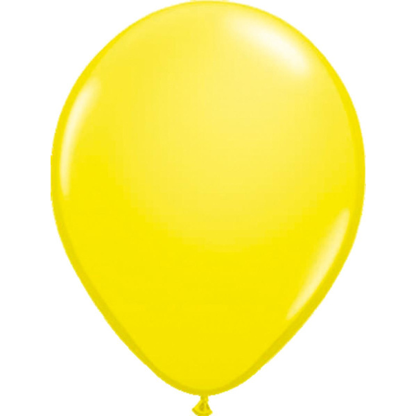 100 X YELLOW METALLIC BALLOONS - 30CM