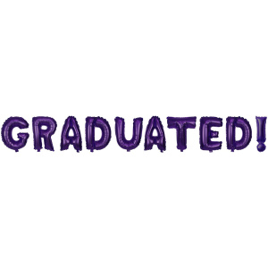 GRADUATION 'GRADUATED' LETTER FOIL BALLOON SET