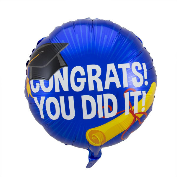 GRADUATION 'CONGRATS! YOU DID IT!' FOIL BALLOON - 45 CM