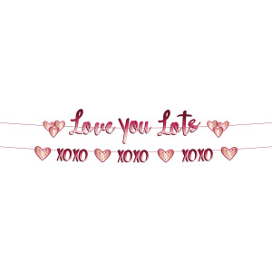 2 X LOVE YOU LOTS LETTER BANNER - 1.5M