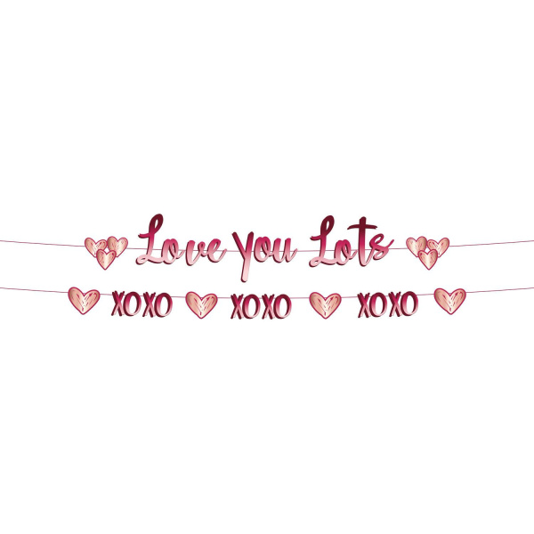 2 X LOVE YOU LOTS LETTER BANNER - 1.5M