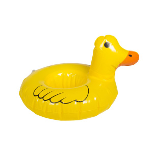 FLOATING YELLOW DUCK INFLATABLE DRINK HOLDER