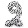 NUMBER 9 BRIGHT LEOPARD FOIL BALLOON & BASE - 72CM