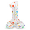 NUMBER 1 PARTY TIME FOIL BALLOON & BASE - 72CM