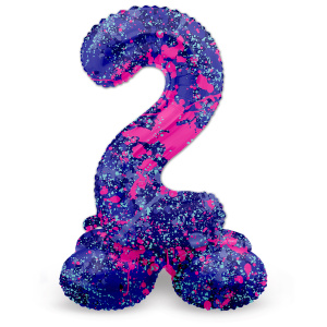 NUMBER 2 PAINT SPLASH FOIL BALLOON & BASE - 72CM