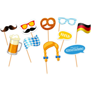 10 X OKTOBERFEST PHOTO BOOTH PROPS & ACCESSORIES