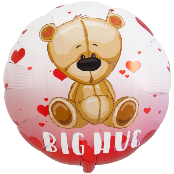 TEDDY BEAR 'BIG HUG' FOIL BALLOON - 45 CM