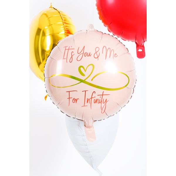 PINK 'IT'S YOU & ME FOR INFINITY' FOIL BALLOON - 45CM