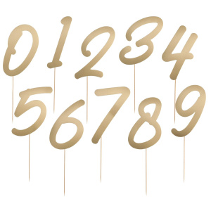 BRONZE TRUE BLUE NUMBER BIRTHDAY CAKE TOPPERS - 15CM