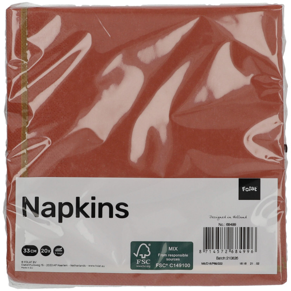 20 X HAPPY BIRTHDAY GOLDEN DUSK NAPKINS - 33CM