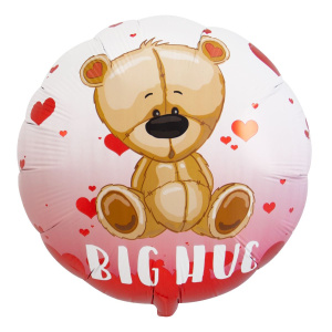 TEDDY BEAR 'BIG HUG' FOIL BALLOON - 45 CM