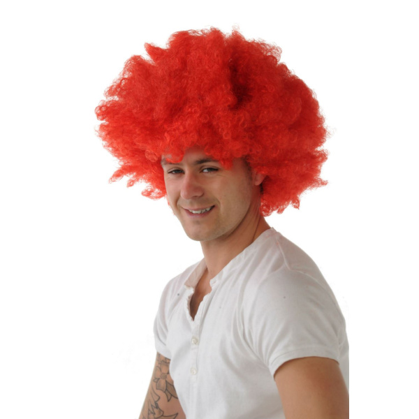 RED AFRO COSTUME WIG