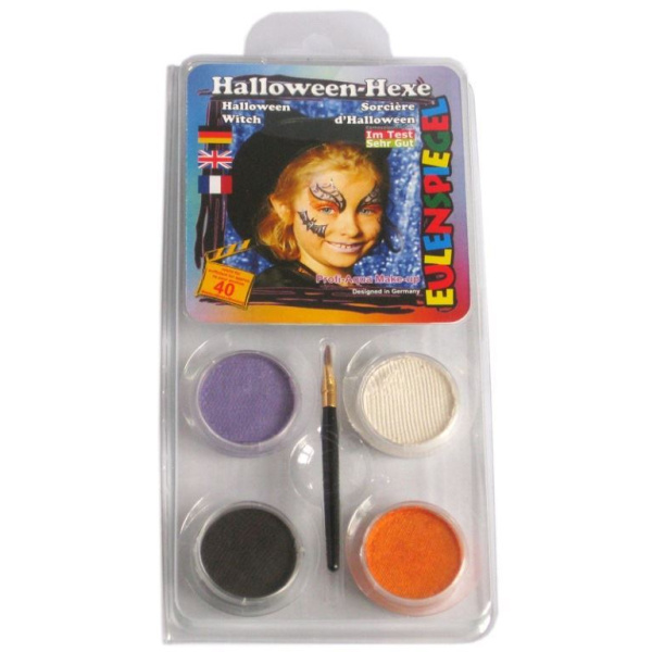 FACE PACK 4 COLOURS HALLOWEEN WITCH