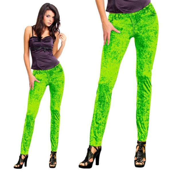 JEAN LEGGING NEON GREEN