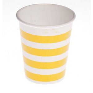 CUPS STRIPE CARD 250CC YELLOW 10'S