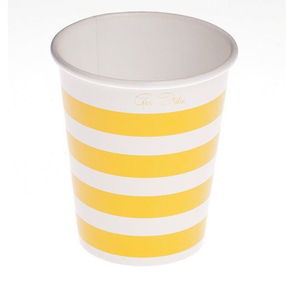 CUPS STRIPE CARD 250CC YELLOW 10'S