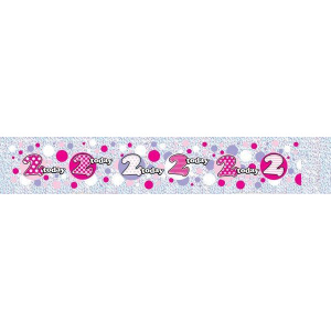 BANNER HAPPY BIRTHDAY AGE 2 (GIRL)