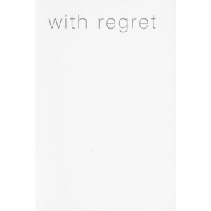 WHITE REGRET CARD WITH ENVELOPE