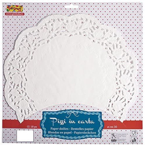 DOILIES ROUND 21.5CM WHITE 30'S