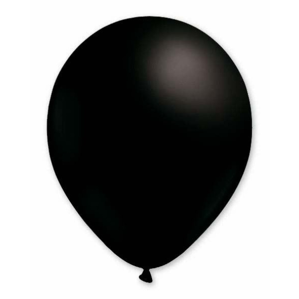 BALLOON PASTEL 13CM BLACK X1000