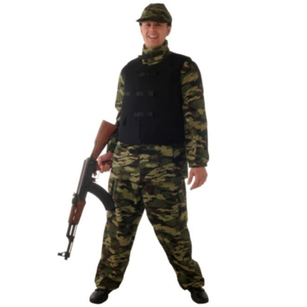 ARMY SOLDIER CAMOUFLAGE ADULT COSTUME L