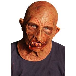 BALD ZOMBIE HEAD AND NECK MASK SUPERSOFT LATEX