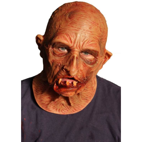 BALD ZOMBIE HEAD AND NECK MASK SUPERSOFT LATEX