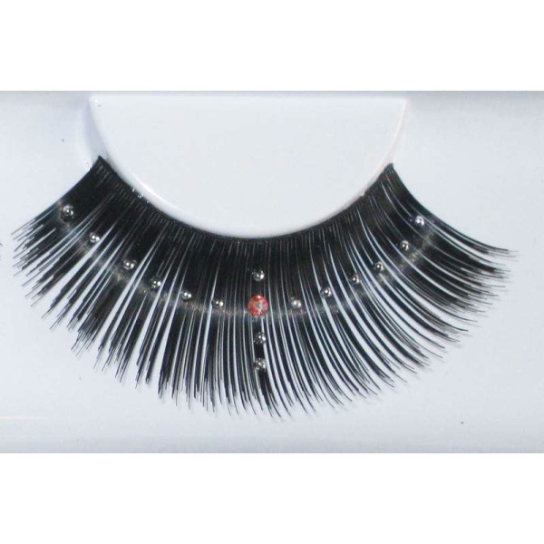 EYE LASHES PEARLY CROSS LONG BLACK