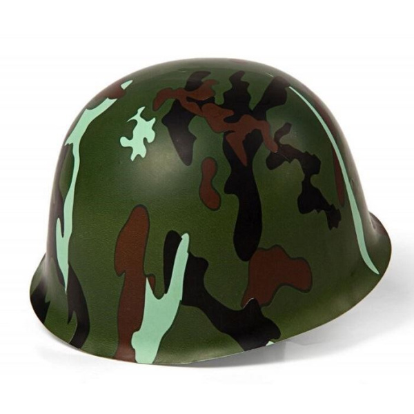 HAT PLASTIC ARMY CAMO HELMET