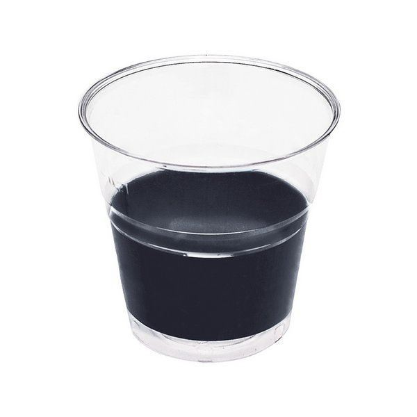 GOBLETS CRYSTAL PLASTIC 250CC BLACK 10'S