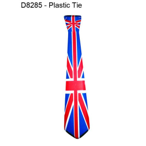 UNION JACK TIE PLASTIC PRINTED WITH ELAS