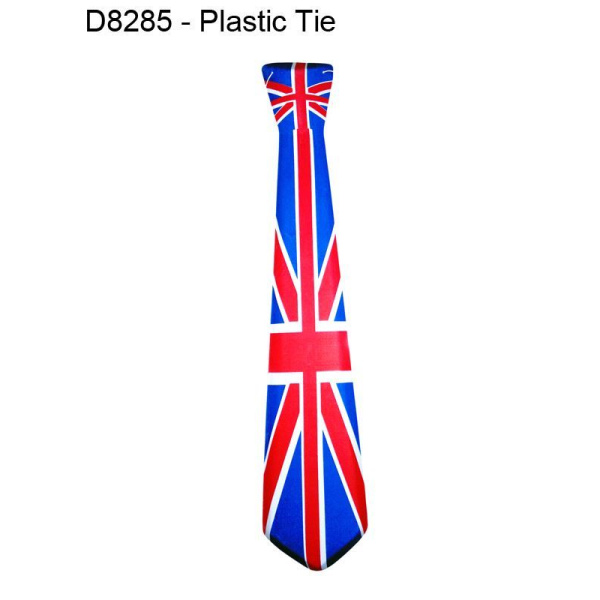 UNION JACK TIE PLASTIC PRINTED WITH ELAS