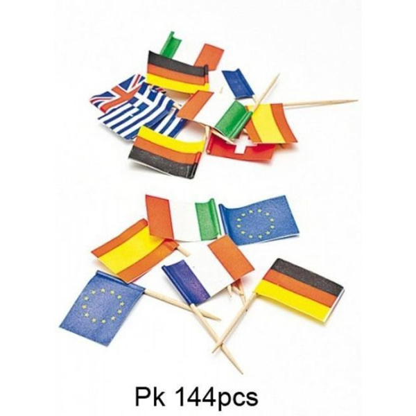 PICKS TO PARTY MINI FLAGS ASSORTED 144S